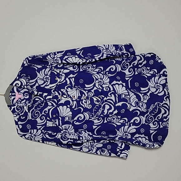 Lilly Pulitzer Dresses & Skirts - Lilly Pulitzer pullover shirt dress Sz XS Seahorse Beachy Vacation Resort